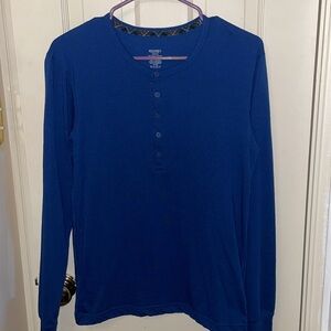 Navy Blue Casual Long Sleeve